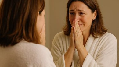 A primeira vez que ela se olhou no espelho… depois da cirurgia