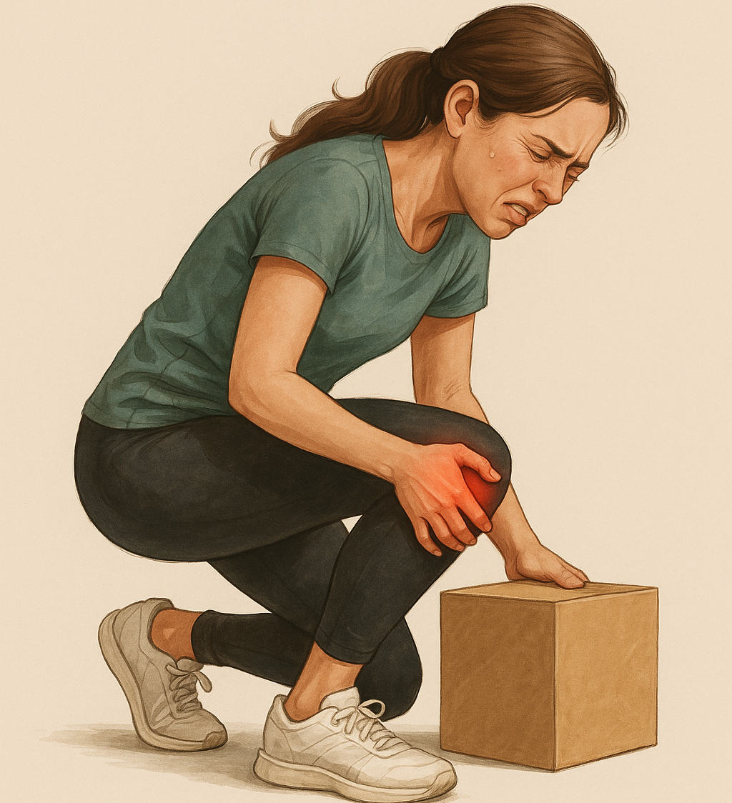 Sente dor no joelho ao agachar Isso não é normal!